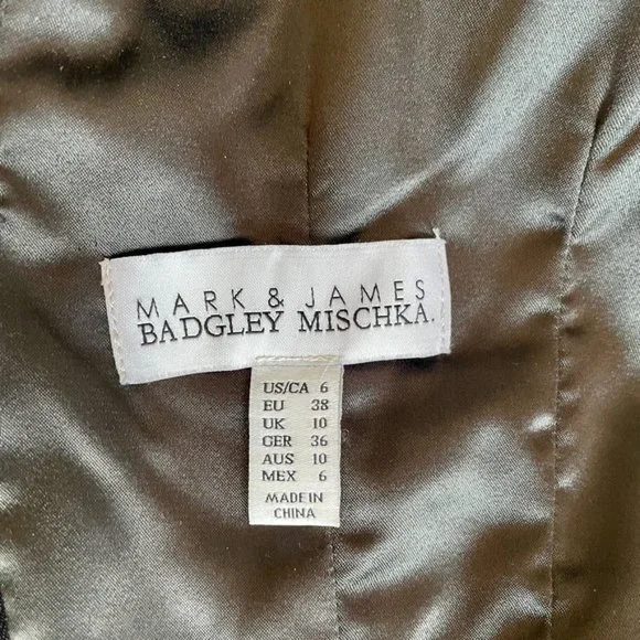 Mark + James Badgley Mischka Metallic Floral Jacquard Fit & Flare Dress - Picture 5 of 15